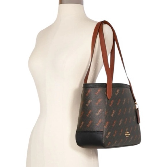Coach Tote 27 With Horse And Carriage Dot Print - Picture 2 of 3